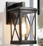 Lnc Modern Black Outdoor Wall Lantern Sconce 1-LIGHT Hardwired Fixture. Fixed Price $39.99.