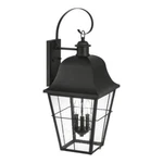 Hampton Bay Outdoor Wall Lantern 28" Hardwired Matte Black W/ Seeded Glass Shade. Fixed Price $145.95.