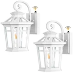 Opaxis Outdoor Porch Lights 2-PACK White Fixture Wall Mount Dusk. Fixed Price $144.93.