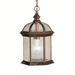 Kichler Barrie Outdoor Pendant 1LT, Tannery Bronze, Clear Beveled - 9835TZ. Fixed Price $82.97.