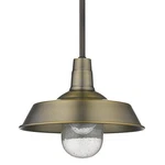 Acclaim Lighting 1736 Burry Outdoor 10"W Pendant - Brass. Fixed Price $130.00.