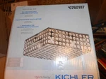 Kichler Krystal Ice 11.75-IN Olde Bronze Modern/ Halogen Flush Mount Box.. Fixed Price $60.00.