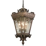 Kichler Tournai Outdoor Pendant 8LT, Londonderry, Clear Seeded - 9568LD. Fixed Price $5614.99.