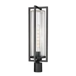 Z-lite Aura 1LT 8" Outdoor Post Mount Fixture/round, Black/ribbed 5013PHBR-BK. Fixed Price $239.70.