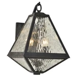 Crystorama B.p. Flynn For Glacier Light Wall, Black/water GLA-9722-WT-BC. Fixed Price $318.40.