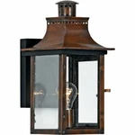 Quoizel CM8408AC 1-LIGHT Chalmers Outdoor Lantern In Aged Copper. Fixed Price $509.99.