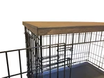 Modern Edge Stylish Wood Dog Crate Topper Secure Fit, Pet-safe Finish. Fixed Price $236.00.