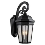 Kichler Courtyard Outdoor Wall 3LT 12.25X26.5", Text Black, Clear Seed - 9035BKT. Fixed Price $679.99.