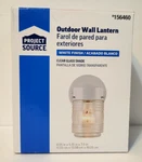 New Box Project Source Wall Lantern White Finish #0156460. Fixed Price $17.74.