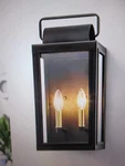 Rrtyo Malak Mid-century Modern Black 2-LIGHT Candle Outdoor Wall Lantern Sconce. Fixed Price $67.96.