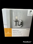 New Portfolio Wall Sconce Light Lamp Fixture Chrome Glass 1026681. Fixed Price $6.50.