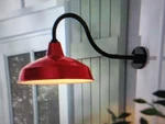 Hampton Bay Easton 14 In. 1-LIGHT Red Barn Outdoor Wall Lantern Sconce. Fixed Price $56.00.
