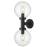 Z-lite Laurent Light Outdoor Wall Sconce, Black/clear Seedy 599M2-BK. Fixed Price $129.99.