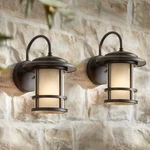 John Timberland Cressona 12" High Bronze Outdoor Wall Lights Set Of. Fixed Price $198.95.