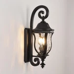 Black Exterior Wall Sconces, 28" Large Outdoor Light Fixtures With Water. Fixed Price $316.99.