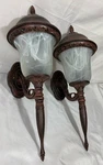 Vintage Pair Of Nos Special Lite Large Outdoor Wall Lantern Light Fixtures F2995. Fixed Price $229.00.