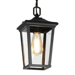 Lnc 12.5 In. Modern Black Outdoor Small Pendant 1-LIGHT Clear Glass Lantern. Fixed Price $63.92.