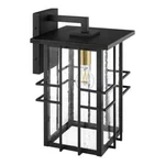 Hampton Bay Glenfield 16 In. 1-LIGHT Black Outdoor Wall With Seeded Glass. Fixed Price $29.95.