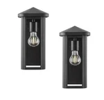 Hampton Bay 1-MEDIUM Black Outdoor Wall Latern Granby With Clear Glass (2-PACK). Fixed Price $35.00.
