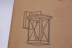 Lnc 1-LIGHT Modern Rectangle Outdoor Wall Lantern Sconce Black Clear Glass. Fixed Price $29.99.