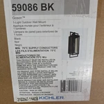 Kichler Goson 59086BK - 1 Outdoor Hardwired Wall Sconces Lighting. Fixed Price $100.00.