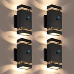 Futxnziey Outdoor Wall Lights 4 Packs Integrated Led Up Down Modern. Fixed Price $177.00.