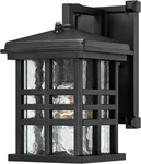 Caliste Dusk To Dawn Outdoor Wall Lantern - 1 Light, Textured Black Finish. Fixed Price $124.99.
