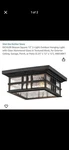 Kichler Beacon Square 2-LIGHT Outdoor Flush Ceiling Light, Hammered Glass, 12". Fixed Price $175.00.