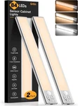Gritin 10.2IN Rechargeable Under Cabinet Light 84LED 3-COLOR Motion Sensor 2PACK. Fixed Price $17.99.