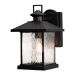 Afx Lighting Lennon 12" Outdoor Wall Sconce, Black/clear - LNNW0711MBBK. Fixed Price $106.00.