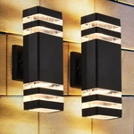 Dastor Outdoor Wall Lights, Up And Down Porch LAYER-2 Pack, Black. Fixed Price $88.50.