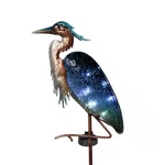 Teresa's Collections Garden Decor For Outside Blue Heron Solar Lights, 42" Gl.... Fixed Price $56.99.