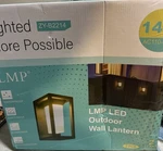 Lmp Led Outdoor Wall Lantern ZY-B2214 Black Waterproof 14W AC110-240V 2PCS. Fixed Price $30.00.