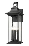 Z-lite 5017XL Tiberius 6 Light 34" Tall Outdoor Wall Sconce Black. Fixed Price $550.00.