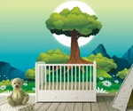 3D Big Green Tree ZHUA20363 Wallpaper Murals Removable Self-adhesive Ann. Fixed Price $14.25.