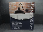 Hampton Bay Easton 14" 1-LIGHT Black Barn Wall Lantern Sconce With Steel Shade. Fixed Price $55.99.