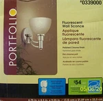 Portfolio Contemporary Style Fluorescent Wall Sconce / Lantern - Polished Chrome. Fixed Price $34.99.