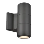 Dainolite Oslo Light Outdoor Wall Sconce, Matte Black/clear OSL-2W-MB. Fixed Price $104.00.