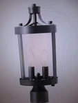 Home Decorators Glastonbury Caged 2-LIGHT Iron Outdoor Lamp Post. Fixed Price $50.96.