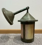 Vtg Arroyo Craftsman - Berkeley Outdoor Wall Sconce Verdigris Patina. Fixed Price $499.99.