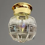 Vintage Nos Thomas Lighting Mid Century Space Geometric Glass Fixture. Fixed Price $235.00.