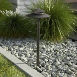 Kichler Landscape 23 1/4"H Double-shade Brass Path Light. Fixed Price $143.99.