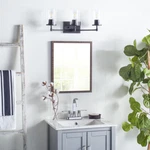 Safavieh Ronsa 3 Light Wall Sconce Oil Rub Bronze / Clear. Fixed Price $92.01.