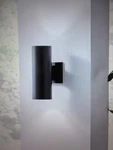 Kichler Independence 12 In. 2-LIGHT Black Outdoor Hardwired Wall Cylinder Sconce. Fixed Price $39.85.
