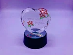 World Best Grandma Glass Crystal Light Up Heart, 7 Changing Colors, 3 Wide X. Fixed Price $15.00.