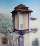 Franklin Iron Works Hickory Point Post Light With 76 3/4" Surface Mount Pole. Fixed Price $299.99.