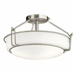 Alkire 3 Light Semi-flush Mount With Transitional Inspirations 9.25 Inches. Fixed Price $264.99.