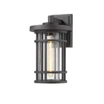 Z-lite Jordan Light 13.50" Outdoor Wall Sconce, Black/clear Seedy 570M-BK. Fixed Price $300.00.
