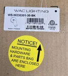 Wac Cylinder 1LT Led Adjustable Wall Light, Black/white WS-W230301-30-BK. Fixed Price $79.00.