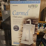 Lutec Outdoor Wall Lantern Sconce 13.5" Rust Resistant White W/ Seeded Glass. Fixed Price $36.58.